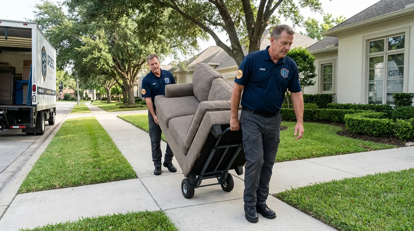 Local residential moving crew loading furniture in Great Falls, MT